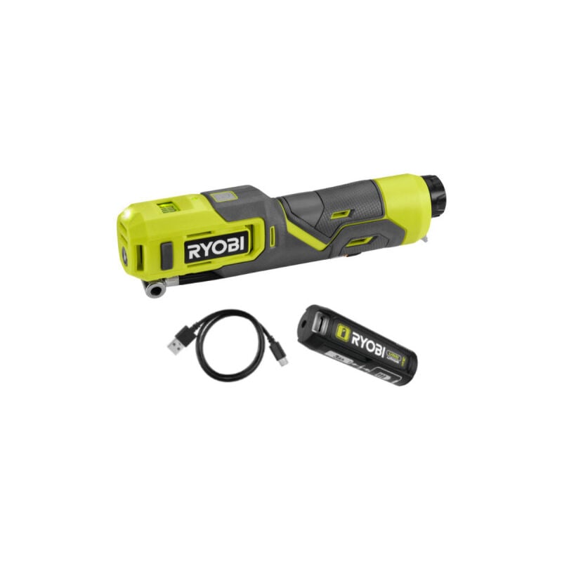 Ryobi - Pack 4V Gonfleur RI4-0 - 6,9 bars - 1 Batterie 3,0Ah - 1 Câble usb