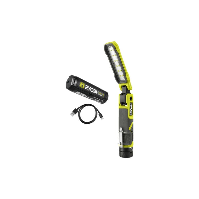 Ryobi - Pack 4V Lampe de travail RLI4-0 - 650 lumens - 1 Batterie 3,0Ah - 1 Câble usb