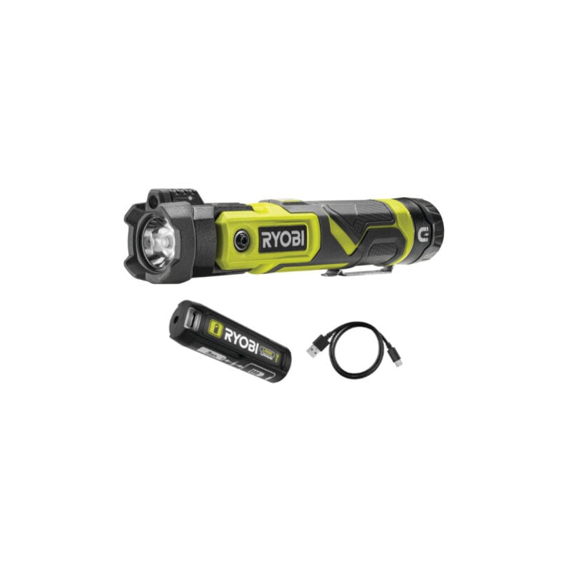 Ryobi - Pack 4V Lampe torche RLP4-0 - 640 lumens - 1 Batterie 3,0Ah - 1 Câble usb