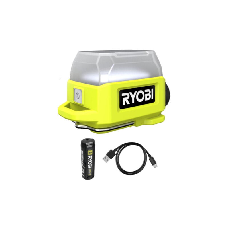 Ryobi - Pack 4V Lanterne RLA4-0 - 250 lumens - 1 Batterie 3,0Ah - Câble usb