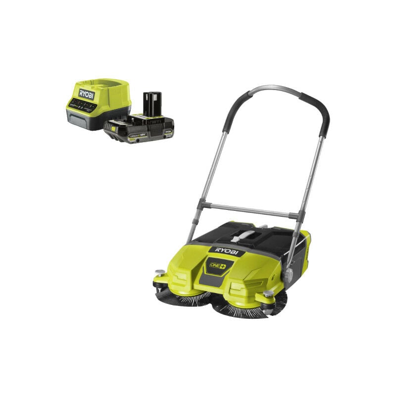 Ryobi - Pack Balayeuse motorisée R18SW3-0 - 18V One+ - 533 mm - 1 batterie 2.0Ah - 1 chargeur rapide RC18120-120