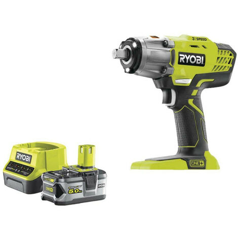 Pack RYOBI boulonneuse à chocs 18V One+ R18IW3-0 - 1 batterie 5.0Ah - 1 chargeur rapide 2.0Ah RC18120-150