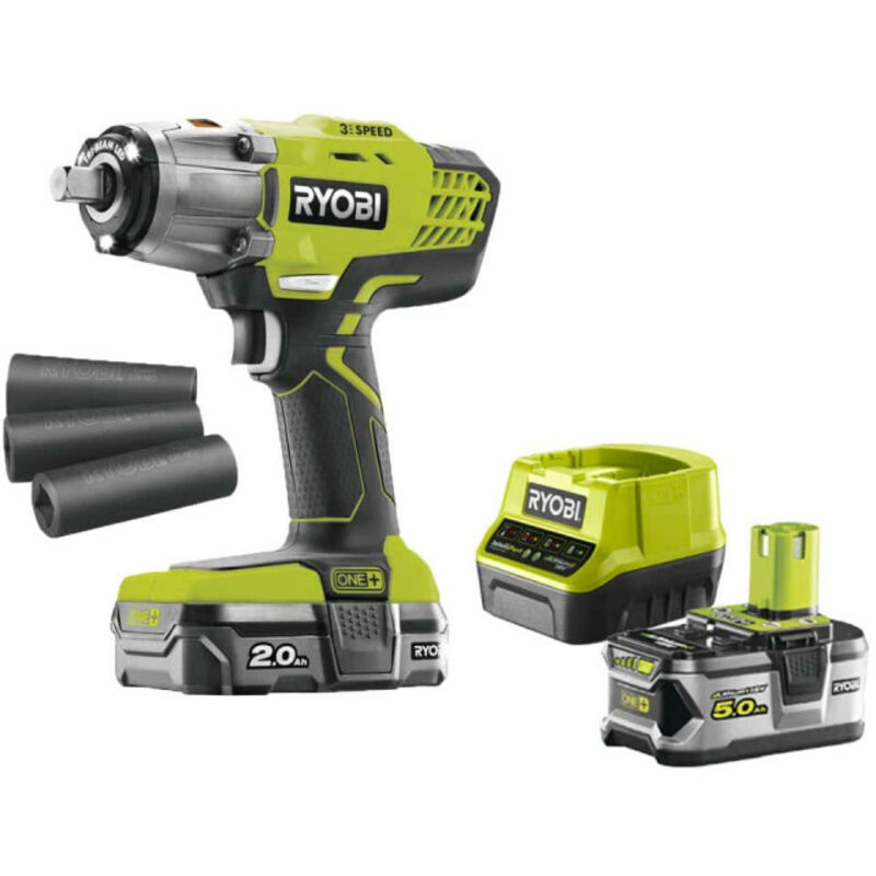 Boulonneuse À Chocs Ryobi OnePlus – 18V, 400 Nm, Kit Avec Batteries - vue 2