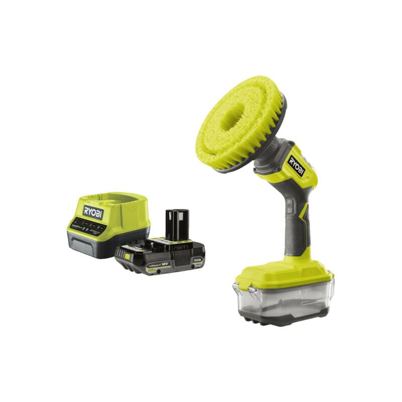 Ryobi - Pack Brosse motorisée 18V One+ R18CPS-0 - 1 Batterie 2.0Ah - 1 chargeur rapide 2.0Ah RC18120-120