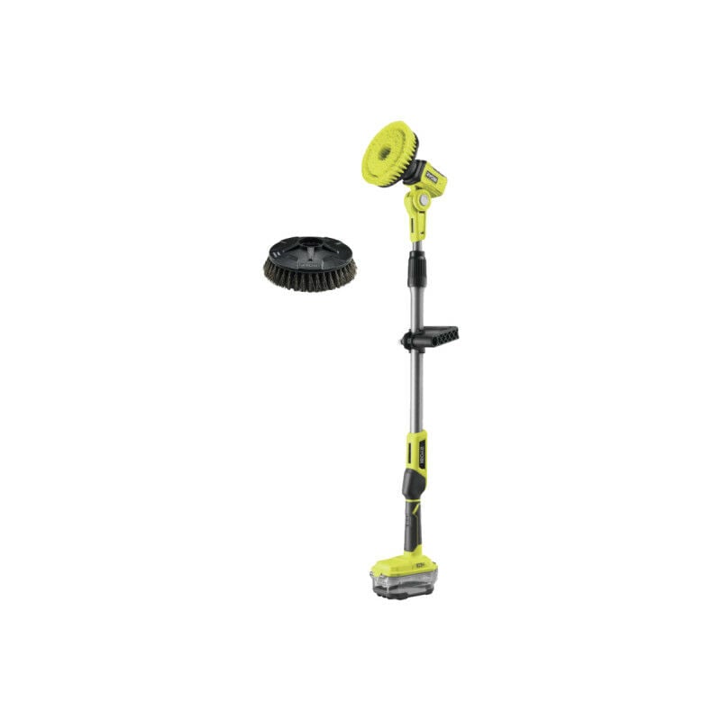 Ryobi - Pack Brosse motorisée télescopique R18TPS-0 - 18V One+ - sans batterie ni chargeur - Tête de brosse rakscrubh surfaces dures