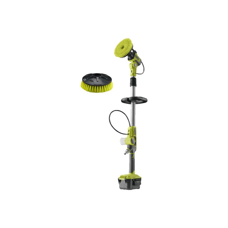 Ryobi - Pack Brosse motorisée télescopique - RWTS18-0 - 18V One+ - Sans batterie ni chargeur - Tête de brosse rakscrubm maison et mobilier de jardin
