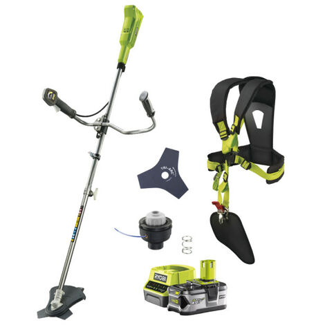 Pack RYOBI débroussailleuse 18V One+ OBC1820B - 1 batterie 4.0Ah - 1 chargeur 2.0Ah RC18120-140