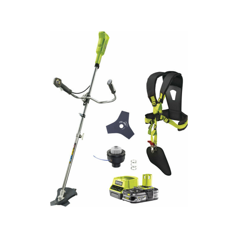 RYOBI Pack d&eacute;broussailleuse 18V OnePlus OBC1820B - 1 Batterie 2.5Ah - 1 Chargeur rapide RC18120-125