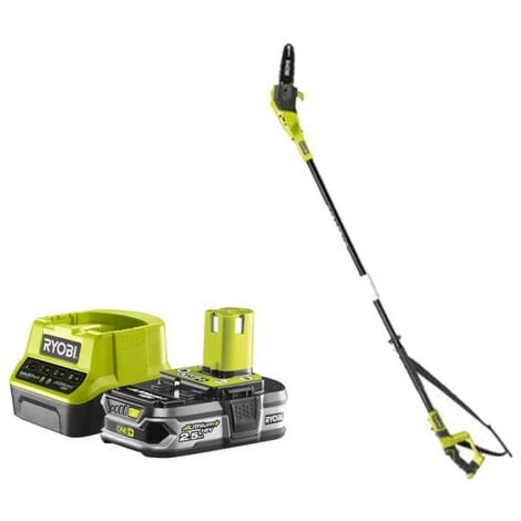 Pack RYOBI Elagueur à chaine sur perche 18V One+ OPP1820 - 1 Batterie 2.5Ah - 1 Chargeur rapide RC18120-125