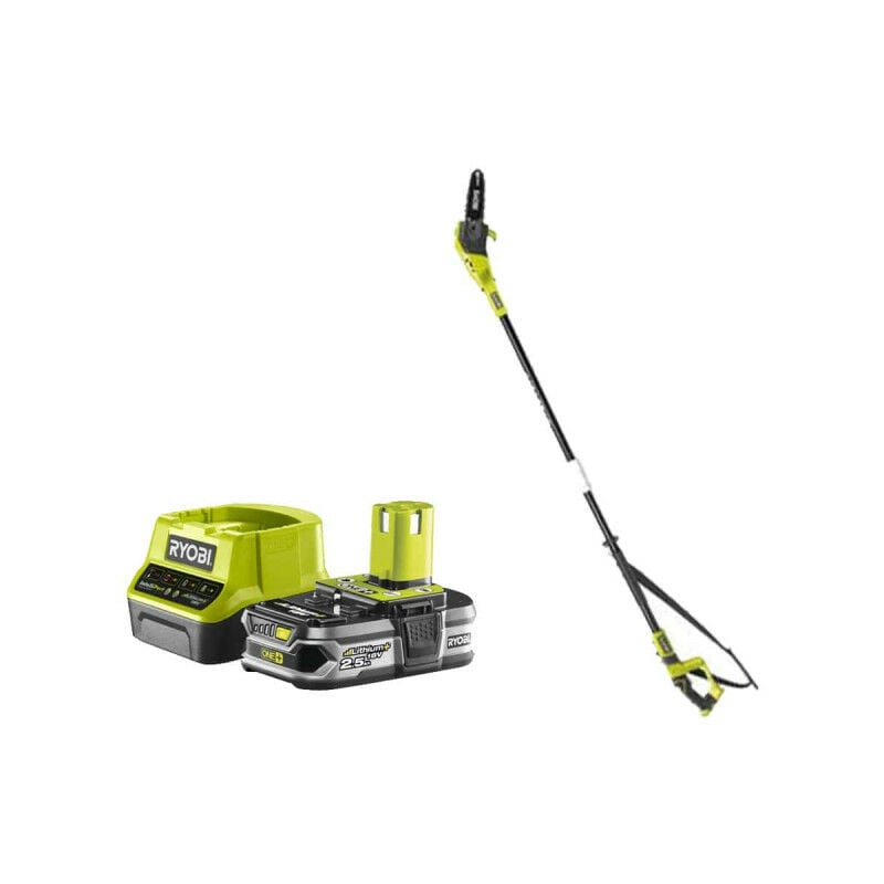Pack Ryobi Elagueur à chaine sur perche 18V One+ OPP1820 - 1 Batterie 2.5Ah - 1 Chargeur rapide RC18120-125