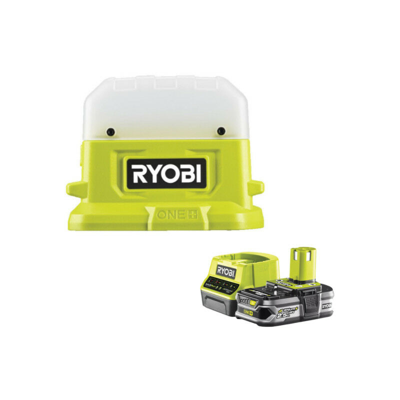 Ryobi - Pack Lanterne led 18V One+ 500 Lumens RLC18-0 - 1 Batterie 2.5Ah - 1 Chargeur rapide RC18120-125 Ryobi - Pack Lanterne led 18V One+ 500 Lumens RLC18-0 - 1 Batterie 2.5Ah - 1 Chargeur rapide RC18120-125