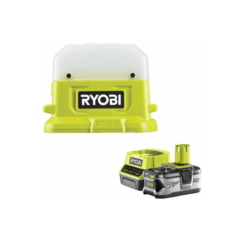 Ryobi - Pack Lanterne led 18V One+ 500 Lumens RLC18-0 - 1 Batterie 4.0Ah - 1 Chargeur rapide RC18120-140