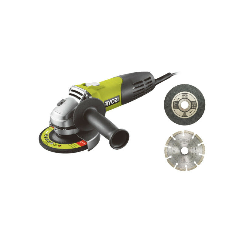 Pack Ryobi Meuleuse d'angle RAG600-115G - 600W - 115mm - 6 disques - RAK6AGD115 - 115mm