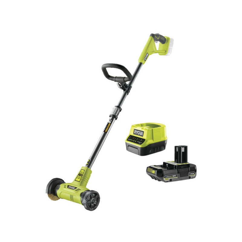 Ryobi - Pack Nettoyeur de sol RY18PCA-0 - 18V One+ - Avec brosse pour joints - 1 Batterie 2.0Ah - 1 Chargeur rapide