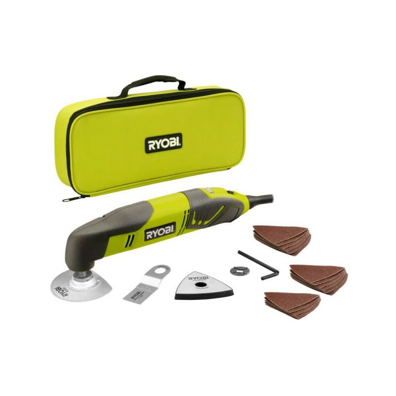 Pack Ryobi Outil multifonctions RMT200-S - 200W - 10 triangles abrasifs - RAK10MT