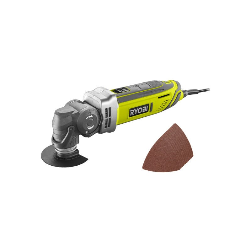Pack Ryobi Outil multifonctions RMT300-SA - 300W - sac de transport - 10 triangles abrasifs - RAK10MT