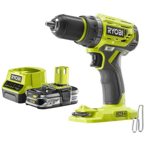 Pack RYOBI Perceuse Visseuse 18V One Plus Brushless R18DD7-0 - 1 Batterie 2.5Ah - 1 Chargeur rapide RC18120-125