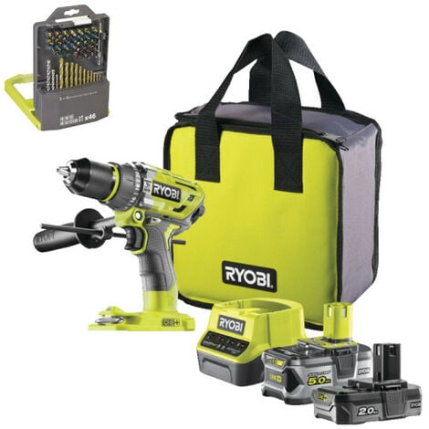 Perceuse-visseuse Ryobi R18DD3-220S 18 V avec 2 batteries 2,0 AhV+ GRATUITE