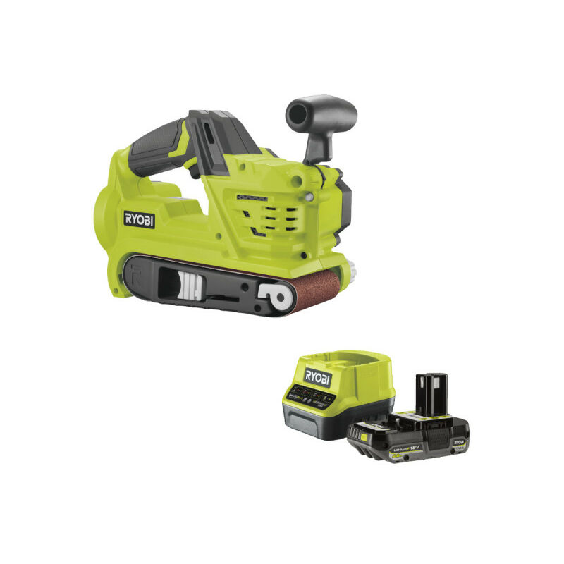 Pack RYOBI Ponceuse à bande R18BS 0 18V One+ 75 mm 1 batterie 2.0Ah 1 chargeur rapide RC18120 120