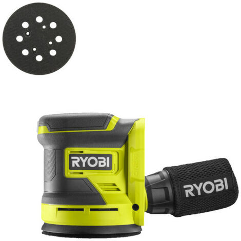 Pack RYOBI - Ponceuse excentrique RROS18-0 - 18V One+ - Sans batterie ni chargeur - Plateau de ponçage ROSP1A - 125 mm