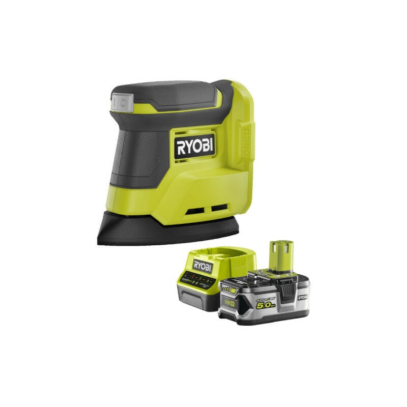 Pack RYOBI Ponceuse triangulaire 18V One+ - RPS18-0 - 1 Batterie 5.0Ah - 1 Chargeur rapide RC18120-150