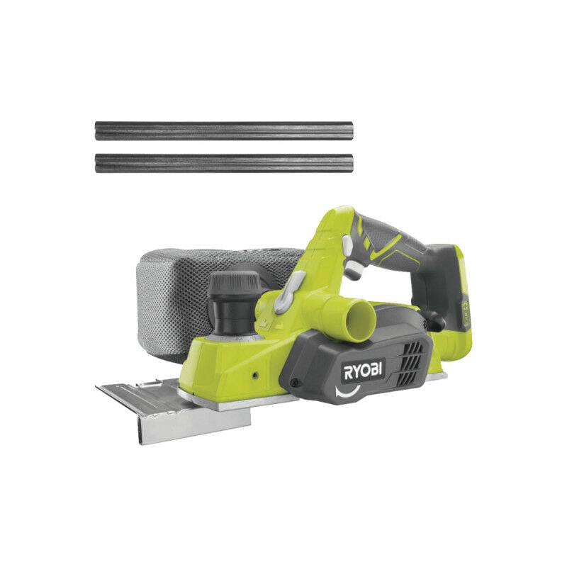 Pack RYOBI - Rabot R18PL-0 - 18V One+ - 82mm - sans batterie ni chargeur - Jeu de 2 fers jetables carbure PB82A2