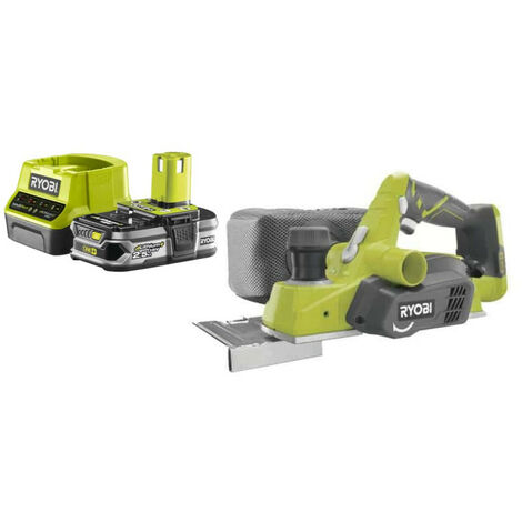 Pack RYOBI Rabot18V 82mm One+ R18PL-0 - 1 Batterie 2.5Ah - 1 Chargeur rapide RC18120-125