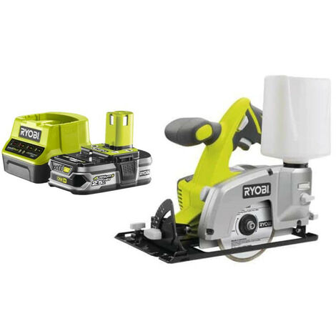 Pack RYOBI Scie à carrelage 18V One+ roue 102 mm LTS180M - 1 Batterie 2.5Ah - 1 Chargeur rapide RC18120-125