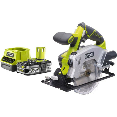 Pack RYOBI Scie circulaire 18V One+ diamètre 150 mm RWSL1801M - 1 Batterie 2.5Ah - 1 Chargeur rapide RC18120-125