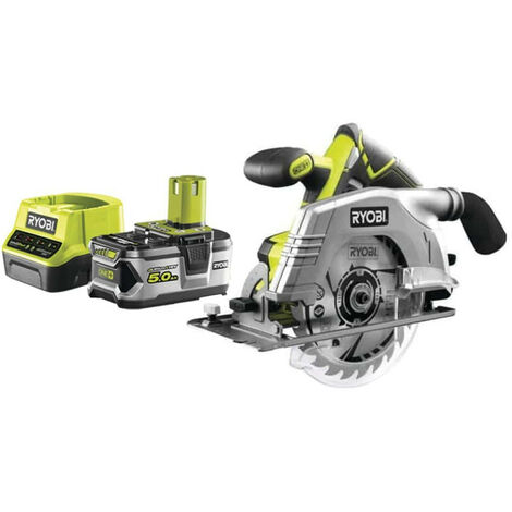 Pack RYOBI Scie circulaire 18V One+ R18CS-0 - 1 batterie 5.0Ah - 1 chargeur rapide 2.0Ah RC18120-150