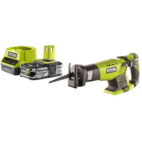Pack RYOBI Scie sabre 18V One+ R18RS-0 - 1 Batterie 2.5Ah - 1 Chargeur rapide RC18120-125