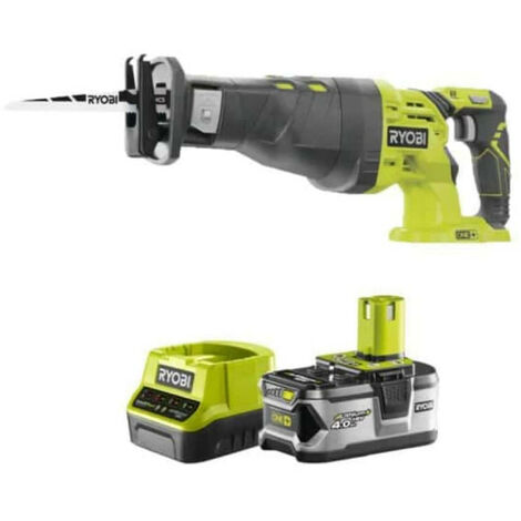 Pack RYOBI Scie sabre 18V One+ R18RS-0 - 1 batterie 4.0Ah - 1 chargeur rapide 2.0Ah RC18120-140