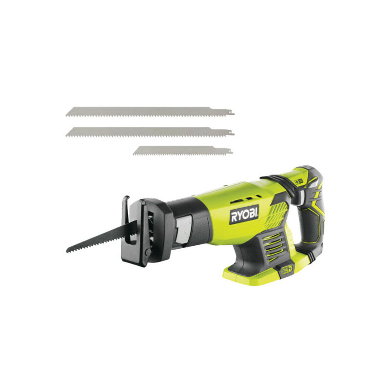Pack Ryobi Scie sabre RRS1801M - 18V One+ sans batterie ni chargeur - Pack Ryobi de 3 lames scie sabre RAK03SSRB acier et inox 300/152 mm