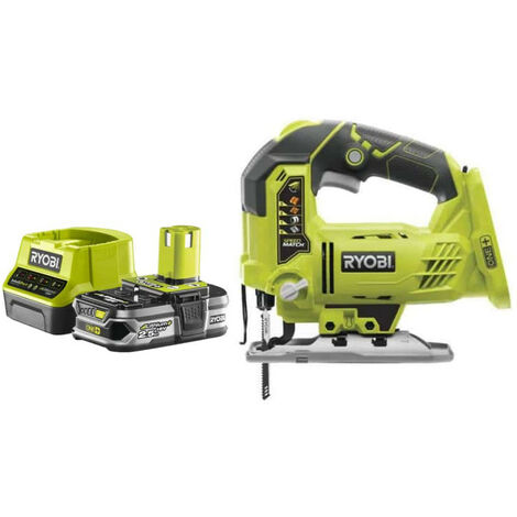 Pack RYOBI Scie sauteuse pendulaire 18V OnePlus R18JS-0 - 1 Batterie 2.5Ah - 1 Chargeur rapide RC18120-125