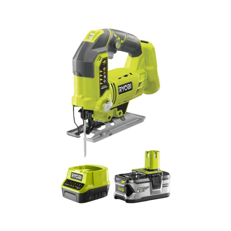 Pack RYOBI Scie sauteuse pendulaire 18V One+ R18JS-0 - 1 batterie 5.0Ah - 1 chargeur rapide 2.0Ah RC18120-150