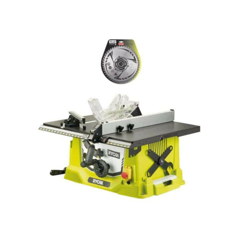 Ryobi - Pack Scie sur table électrique 1800W 254mm RTS1800-G - lame carbure pour scie à coupe d'onglets 254mm SB254T48A1