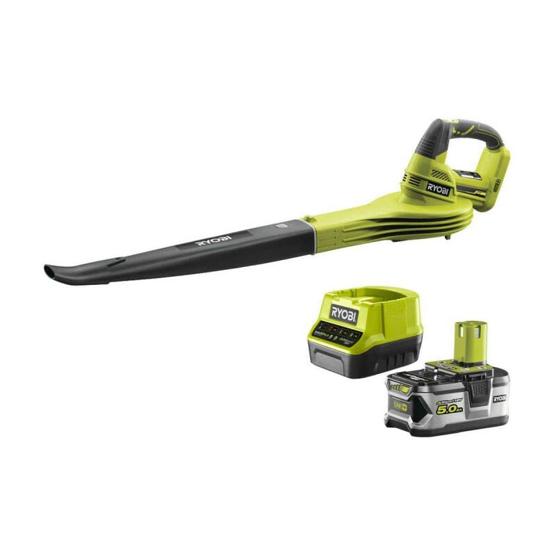 Ryobi - Pack souffleur 18V One+ OBL1820S - 1 batterie 5.0Ah LithiumPlus - 1 chargeur rapide 2.0Ah RC18120-150