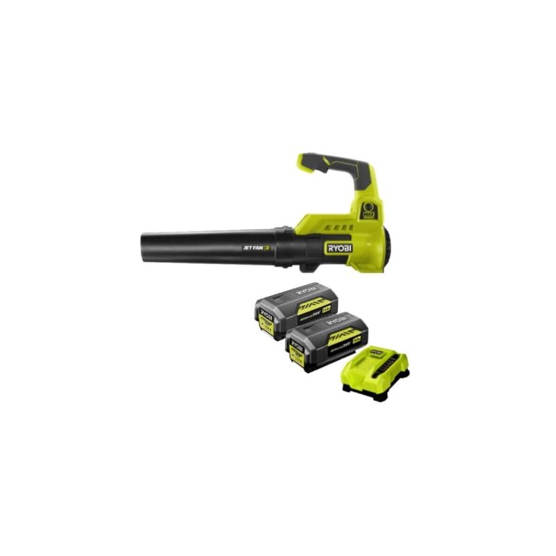 Pack RYOBI Souffleur 36V Max Power RY36BLA 140 2 Batteries 4.0Ah 1 Chargeur rapide