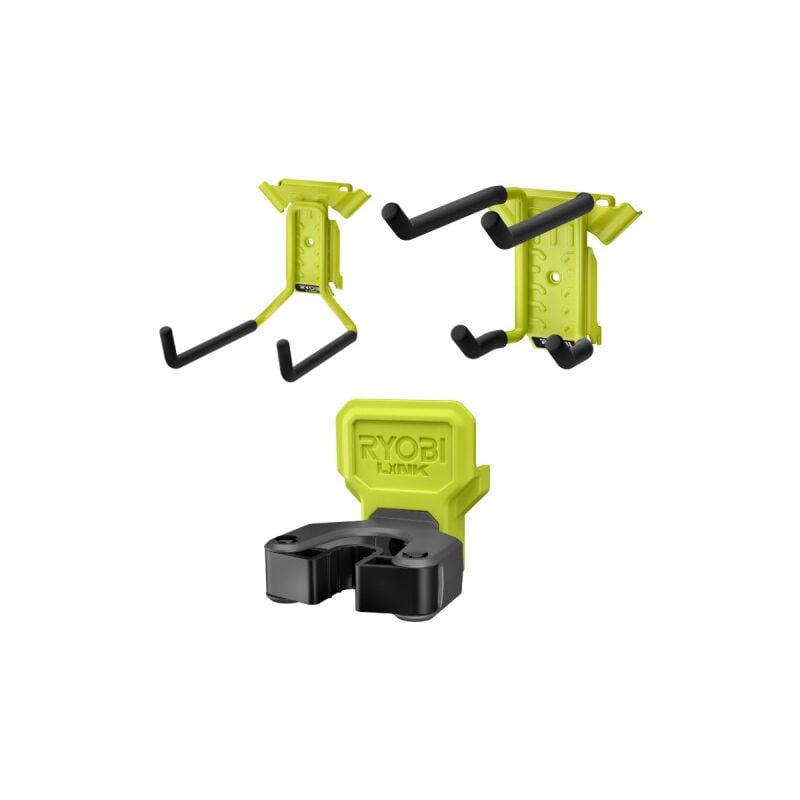 Ryobi - Pack Système link Crochet large - Pince réversible - Crochet double