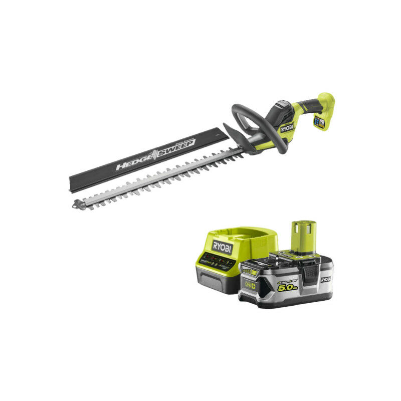 Taille-Haies RYOBI RY18HT50A – 18V One+, 50 cm, 1 Batterie 5.0Ah, Chargeur Rapide