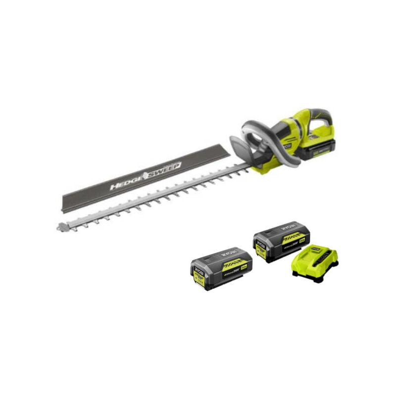 Pack Ryobi Taille-haies 36V RHT36C61R40F - 2 Batterie LithiumPlus 36V 4.0 Ah - Chargeur rapide 6.0 Ah