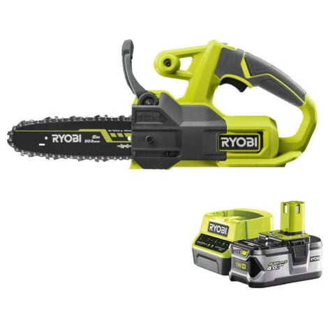 Pack RYOBI Tronçonneuse 18V One+ RY18CS20A-0 - 1 Batterie 4.0Ah - 1 Chargeur rapide RC18120-140