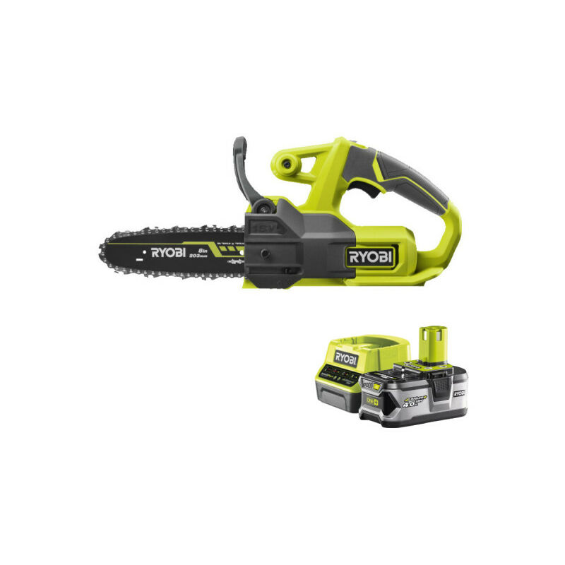 Ryobi - Pack Tronçonneuse 18V One+ RY18CS20A-0 - 1 Batterie 4.0Ah - 1 Chargeur rapide RC18120-140