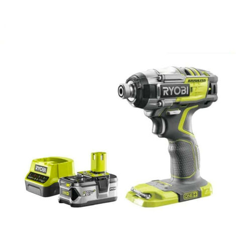 Pack RYOBI Visseuse à choc Brushless 18V One+ R18IDBL-0 - 1 batterie 4.0Ah - 1 chargeur 2.0Ah R18120-140