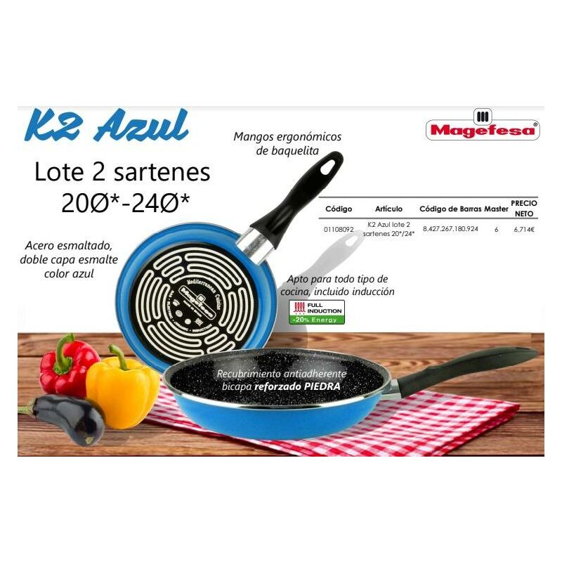 

Pack Sarten Azul K2 - Magefesa