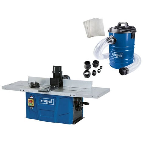 Pack SCHEPPACH Défonceuse stationnaire - 1500 W - HF50 - Aspirateur d'atelier - 1200 W - 65L - DC100