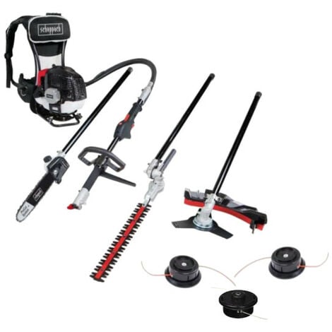 Pack SCHEPPACH Outil multifonctions 4en1 52cc à dos - MFH5300-4BP - 2 bobines - 430-450 mm