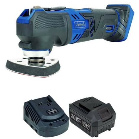 Pack SCHEPPACH Outil multifonctions sans fil 20V CMT200-20ProS - 1 Batterie 4.0Ah - 1 Chargeur rapide