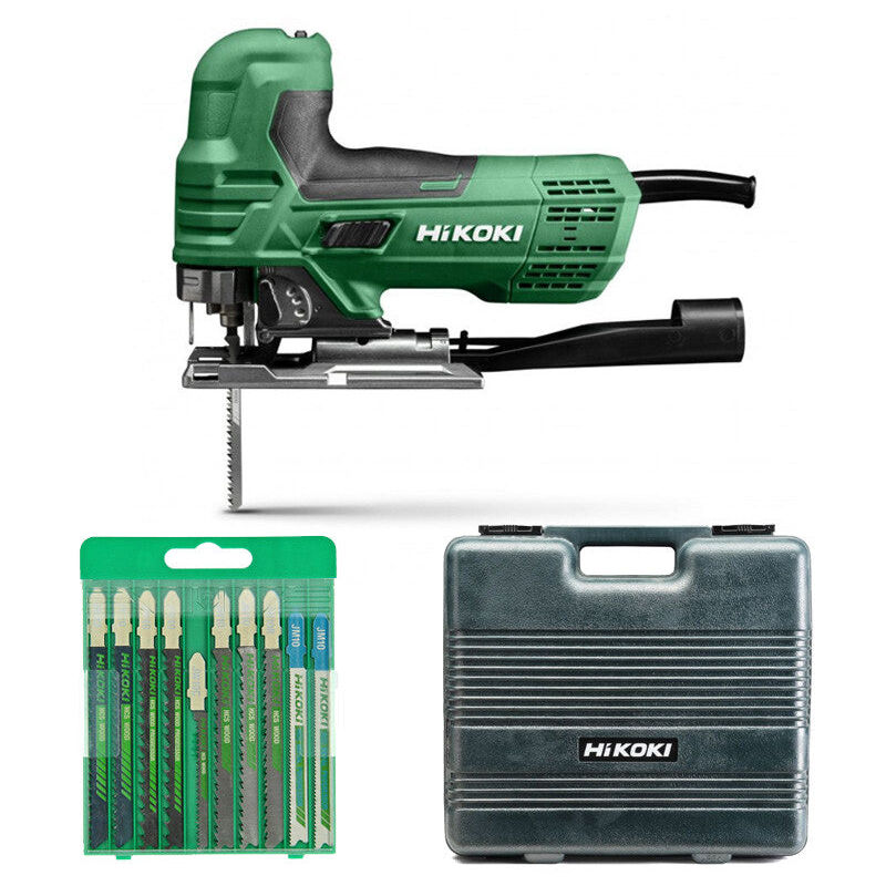 Pack Scie sauteuse 90mm et lame de scie Hikoki CJ90VAST2WAZ + Lot de 10 lames panachés bois et métal 750049