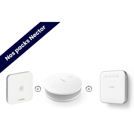 Pack sécurité domestique - détecteur de fuite et de fumée - Bosch Smart Home